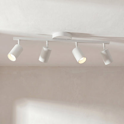 4-Light Adjustable Ceiling Light – LED Track Lighting for Kitchen, Living Room & Office | Modern Flush Mount with Directional Spotlights
