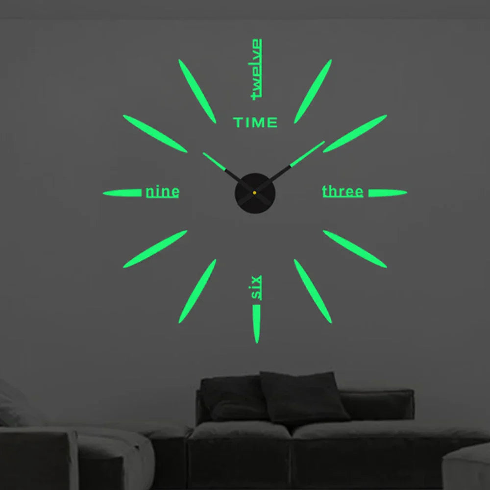 Large Wall Clocks for Living Room, Modern Wall Clock Acrylic Mirror Finish, Oversized Wall Clock Decor for Bedroom