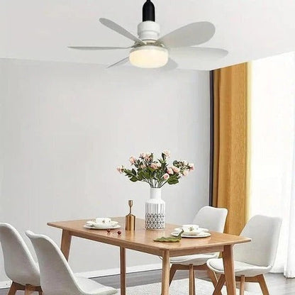 Modern Ceiling Fan with Integrated LED Light & Remote Control for Efficient Airflow