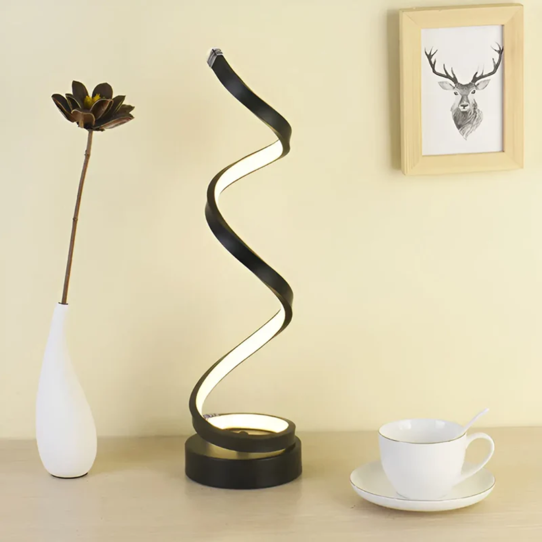 Table Lamps for Bedroom, Modern Dimmable LED Desk Lamp, Acrylic Bedside Lamp for Living Room and Home Office