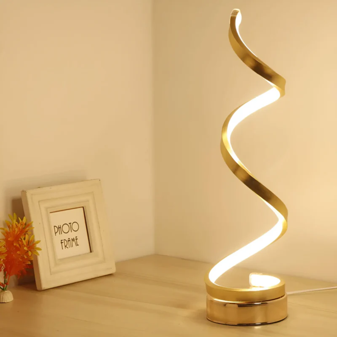 Table Lamps for Bedroom, Modern Dimmable LED Desk Lamp, Acrylic Bedside Lamp for Living Room and Home Office