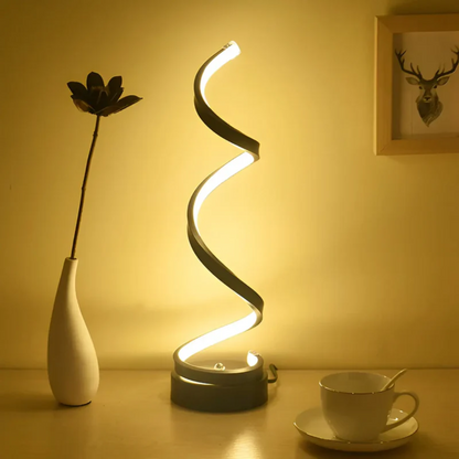 Table Lamps for Bedroom, Modern Dimmable LED Desk Lamp, Acrylic Bedside Lamp for Living Room and Home Office