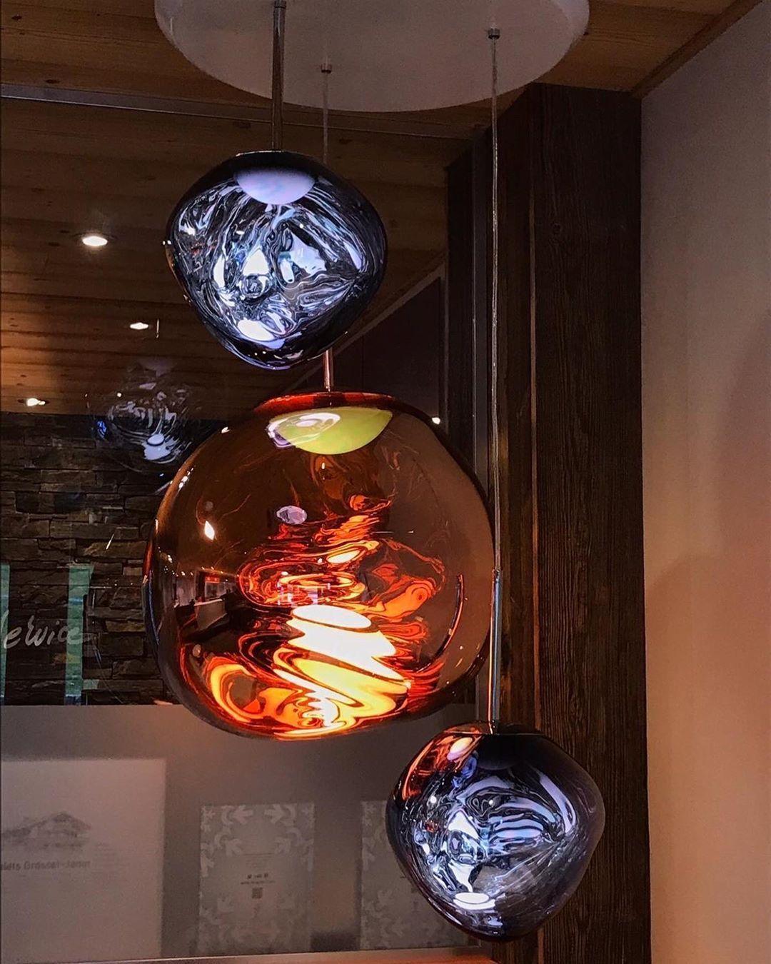 Reflective Globe Pendant Light Fixture with Adjustable Drop | Metal Hanging Ceiling Lamp for Kitchen Island Dining Room Living Space | Avail