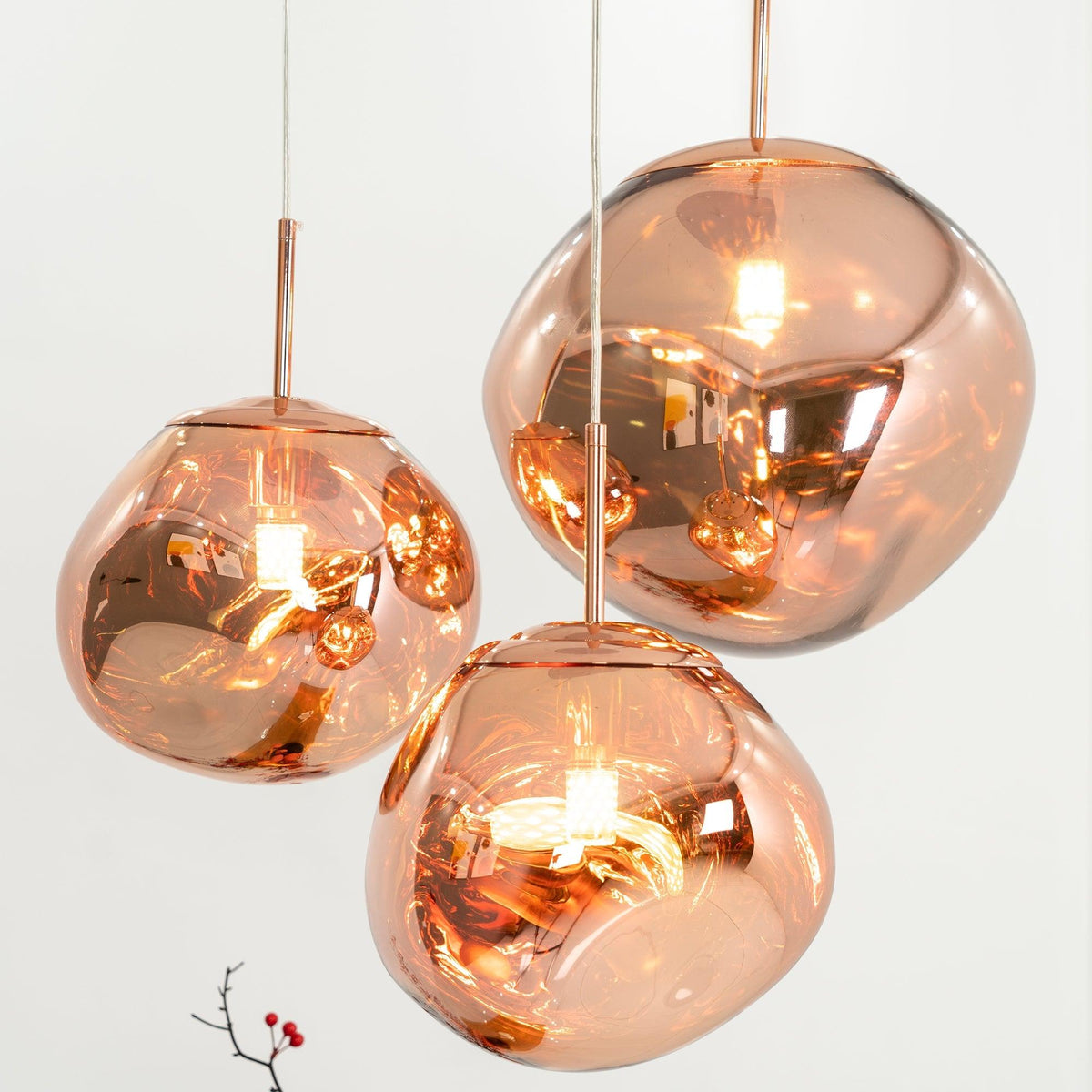 Reflective Globe Pendant Light Fixture with Adjustable Drop | Metal Hanging Ceiling Lamp for Kitchen Island Dining Room Living Space | Avail