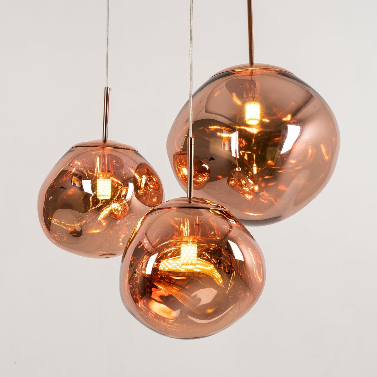 Reflective Globe Pendant Light Fixture with Adjustable Drop | Metal Hanging Ceiling Lamp for Kitchen Island Dining Room Living Space | Avail