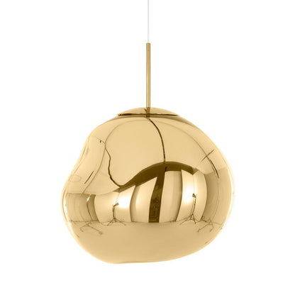 Reflective Globe Pendant Light Fixture with Adjustable Drop | Metal Hanging Ceiling Lamp for Kitchen Island Dining Room Living Space | Avail