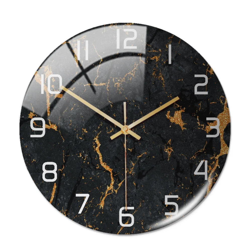 Modern Marble Look Wall Clock – 11.81 inch High-Quality Acrylic Silent Decor for Home and Office