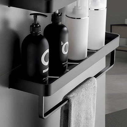 Modern Matt Black Bathroom Accessories Set with Multiple Shelf Options | Durable Stainless Steel for Stylish Organization