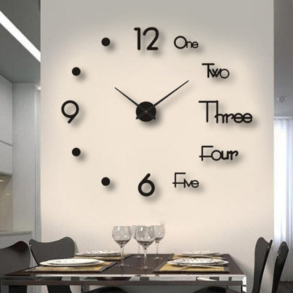 Modern Minimalist Wall Clock Silent Non Ticking, Quartz Clock with Large Numerals, Battery Wall Clock for Living Room