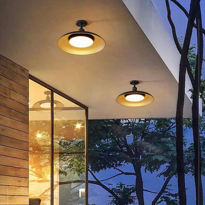 Modern Outdoor Ceiling Light | Waterproof Semi Flush Mount Fixture for Patio