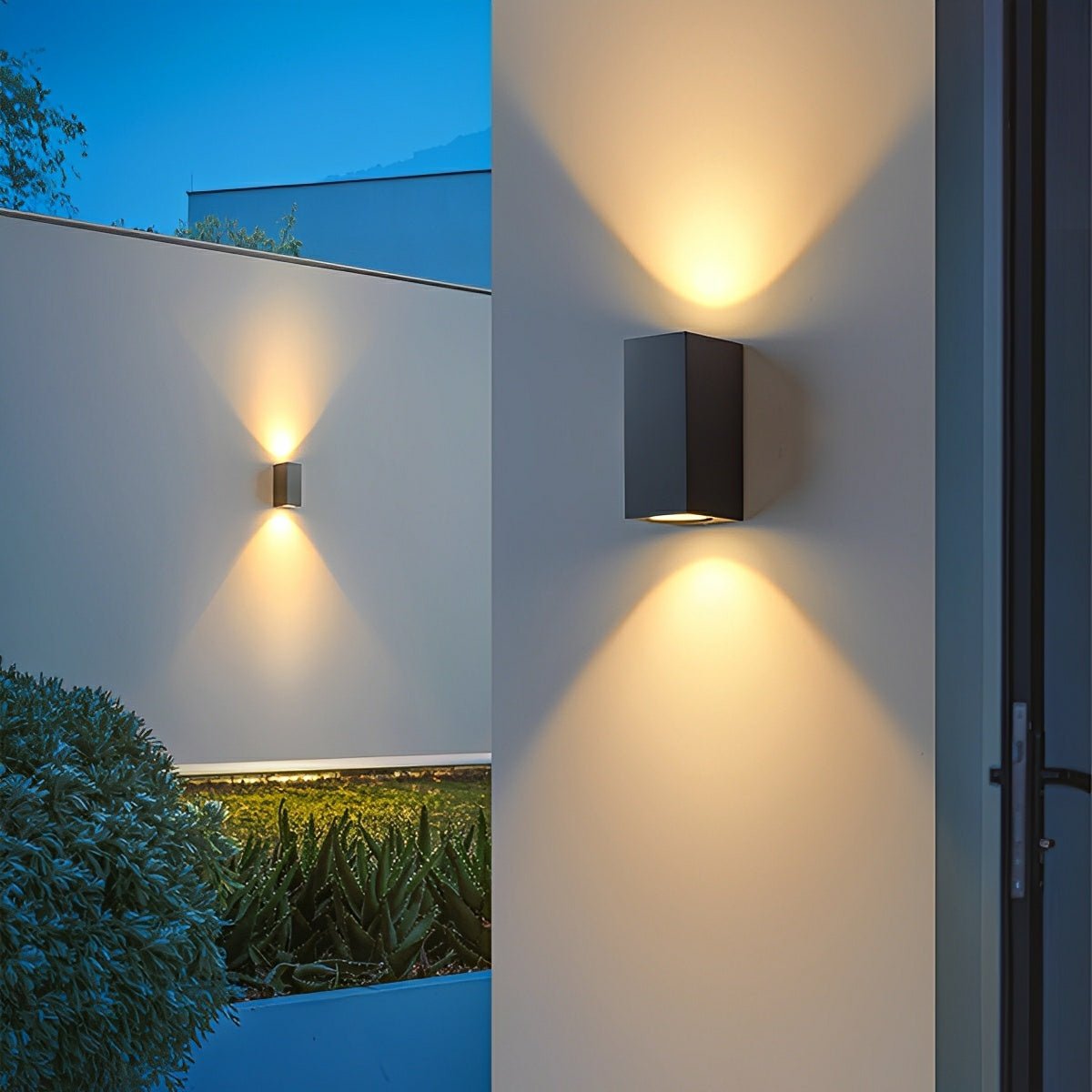 Modern Outdoor LED Wall Washer Light with Up & Down Illumination | Waterproof Design for Exterior Spaces