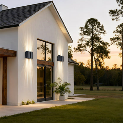 Modern Water Ripple LED Wall Sconce Light with Up & Down Lighting | Durable Design for Outdoor Use