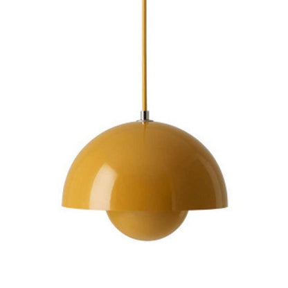 Dome Hanging Lamp with Adjustable Cord E27 Socket for Dining Room Kitchen Island Bar Counter Nordic Metal Shade Overhead Fixture LED Ready