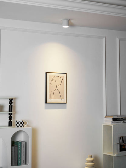 Compact LED Flush Mount Light 3×3 in Aluminum Surface Fixture Bedroom Hallway Kitchen Ceiling Wall Sconce 7W Warm Neutral Cool White Indoor