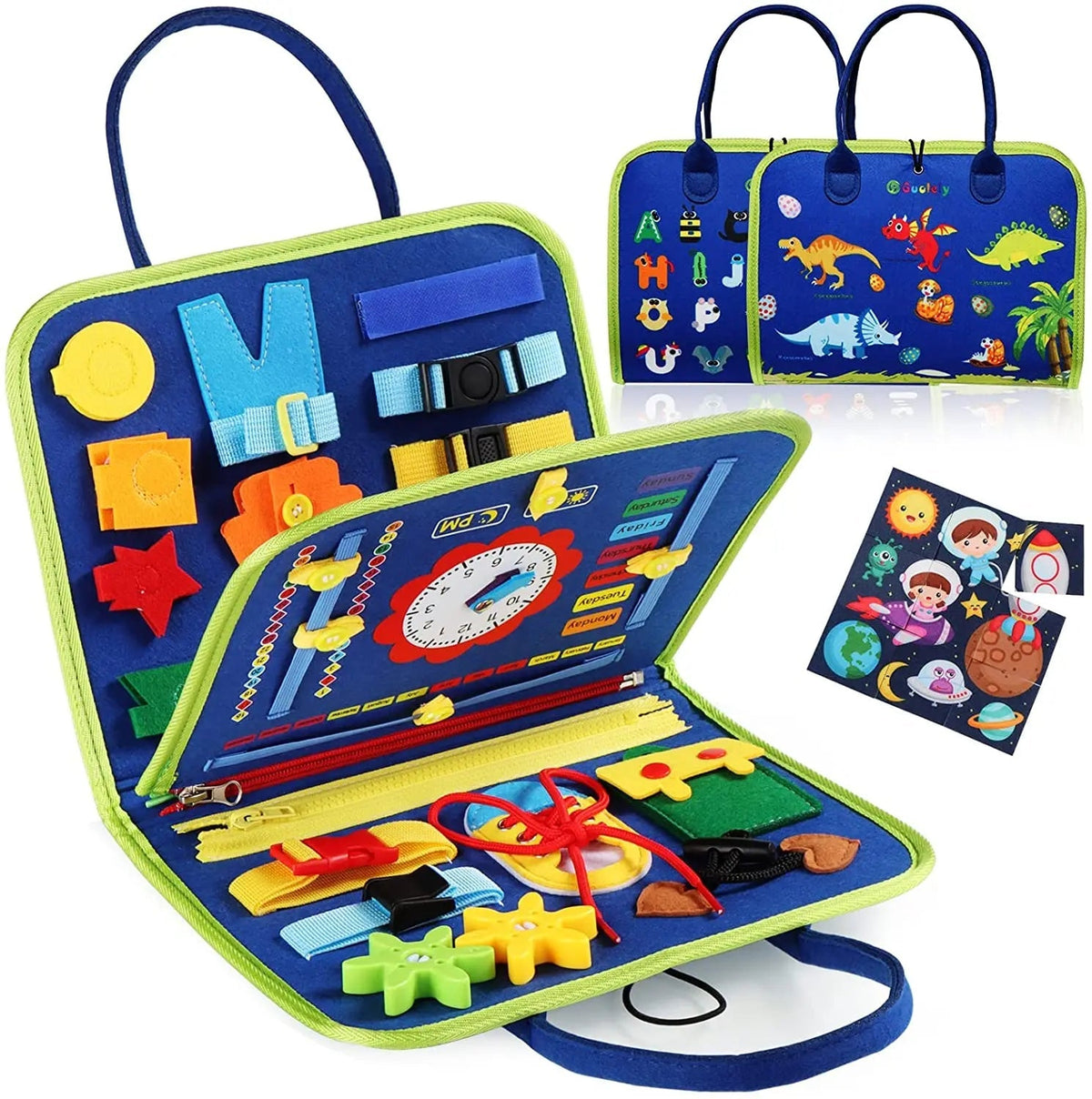 Montessori Learning Board | Toddler Activity Toy with 7 Engaging Activities | Develop Fine Motor Skills for Ages 1-4