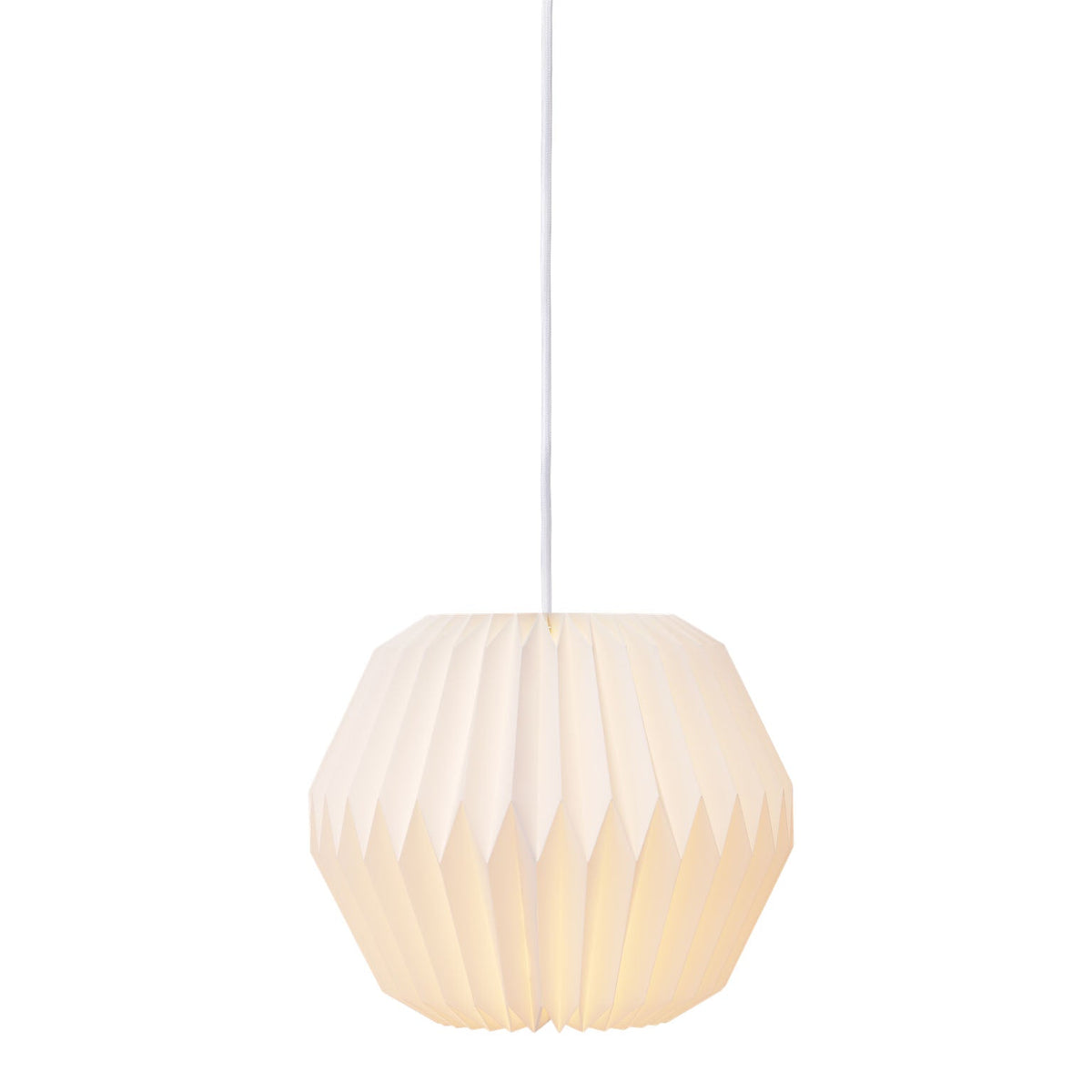 13-Inch Acrylic Hanging Lamp White Pleated Texture E27 Socket Adjustable Height Bedroom Dining Room Overhead Fixture Scandinavian Style Soft