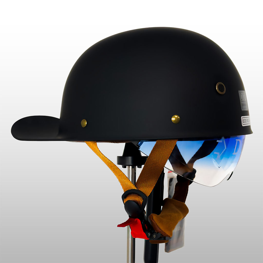 Moto Baseball Helmet | Stylish Half-Helmet with DOT & ECE Certification | Comfortable Protection for Daily Riding