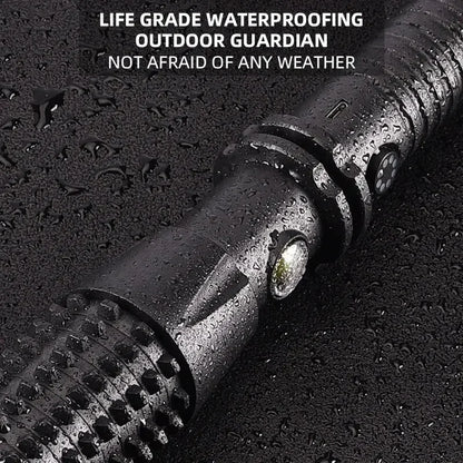 Multi-Functional LED Flashlight | Rechargeable Design with Super Bright Light | Portable Tool for Self-Defense and Outdoor Safety