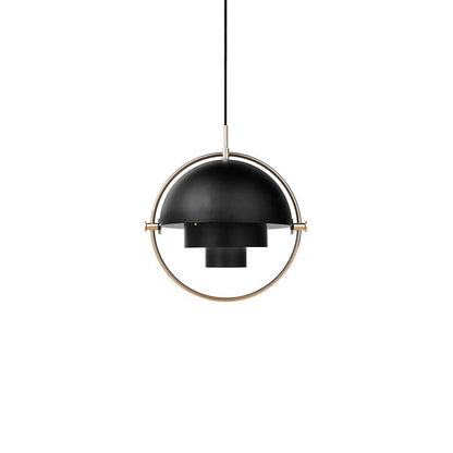 Rotating Shade Ceiling Fixture Steel E27 Socket Black Brass Finish for Dining Table Modern Nordic Style Kitchen Island Light Adjustable Dire