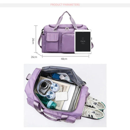 Gym Duffle Bag with Shoe Compartment – Multi-Pocket Travel Duffel for Sports & Weekends