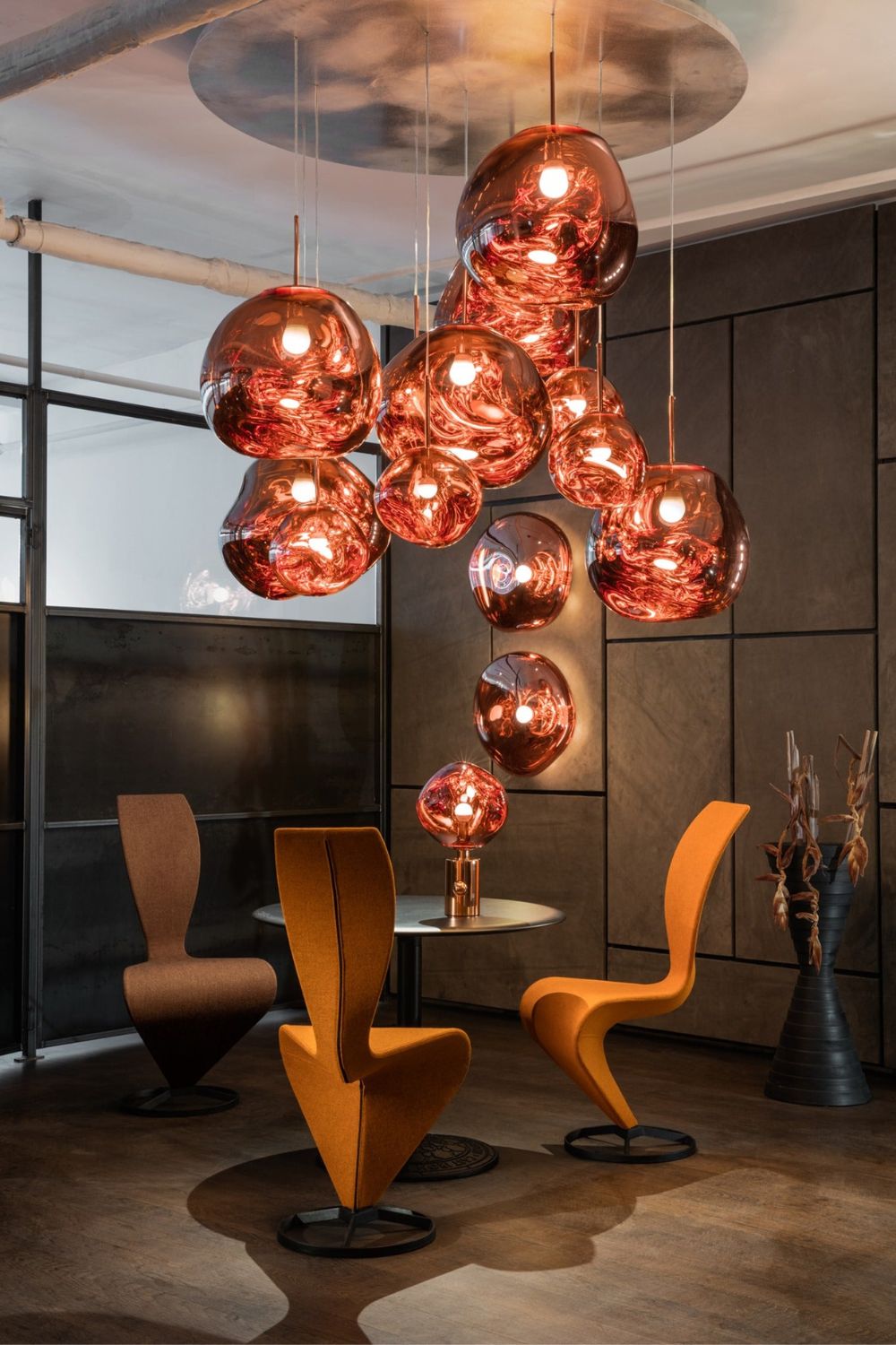 Reflective Globe Pendant Light Fixture with Adjustable Drop | Metal Hanging Ceiling Lamp for Kitchen Island Dining Room Living Space | Avail