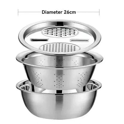 VEGGIELIVA – Stainless Steel Potato & Vegetable Slicer Set