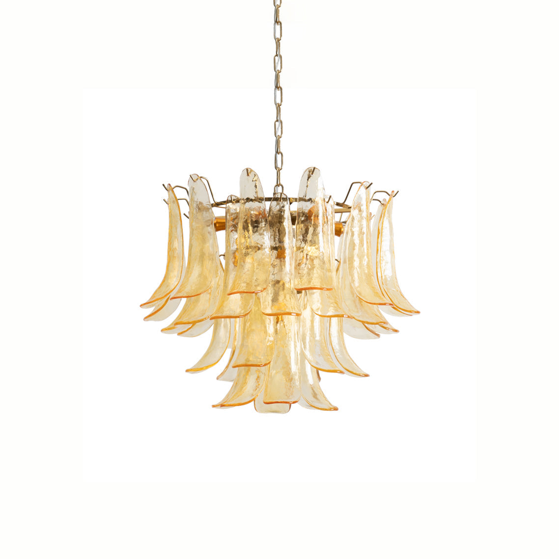 Multi-Arm Glass Pendant Light Fixture with E14 Sockets – Adjustable Height Hanging Lamp for Dining Room, Foyer & Living Room – Metal Frame w