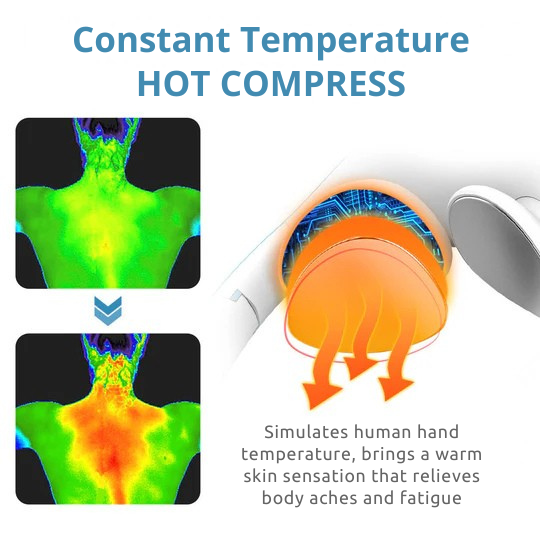 Cordless Handheld Lymphatic Drainage Massager with Ultrasonic Vibration for Neck Shoulder Relief Body Contouring at Home Wellness Device