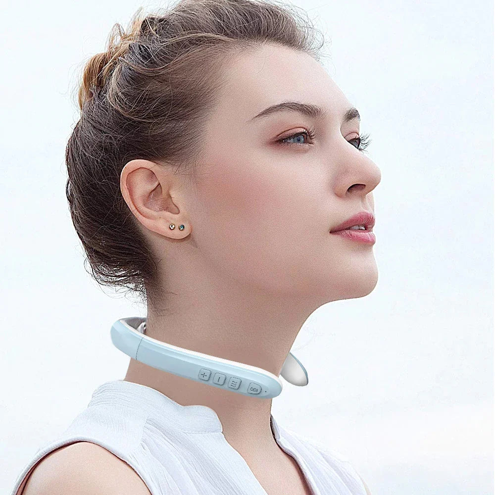 Cordless Ultrasonic Lymphatic Drainage Massager for Neck & Body | Muscle Relaxation & Circulation Support | Handheld Device for Home Use