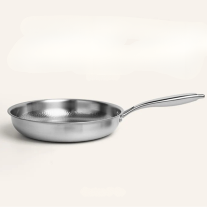 Titanium Skillet 10.2" Hammered Surface Chemical-Free Cooking Induction Gas Electric Compatible Kitchen Frypan for Stovetop Searing Sautéing