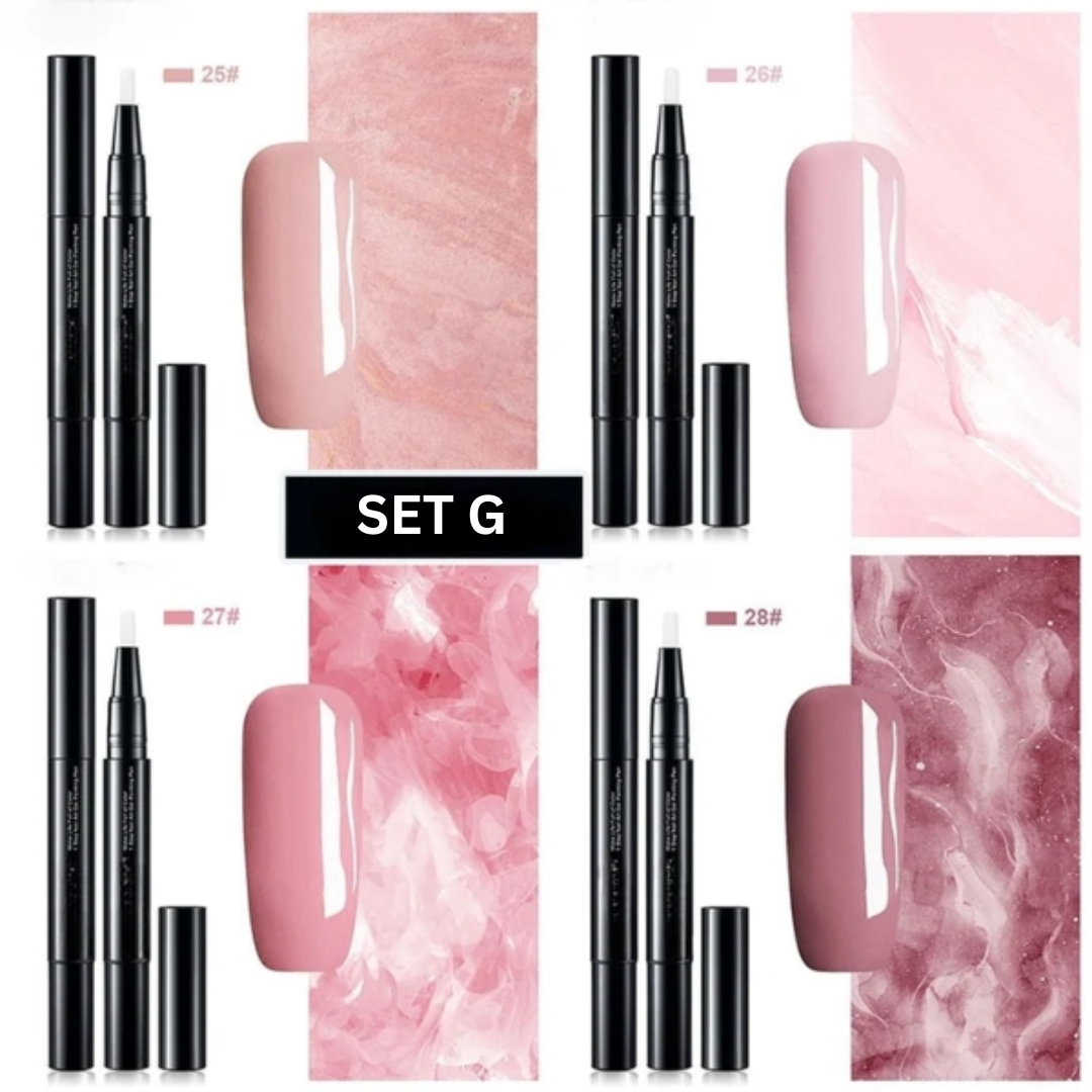 Gel Nail Art Pens Fast-Drying High-Pigment Formula for Precise Lines Ombre Gradients French Manicure Home Use 3-in-1 Polish