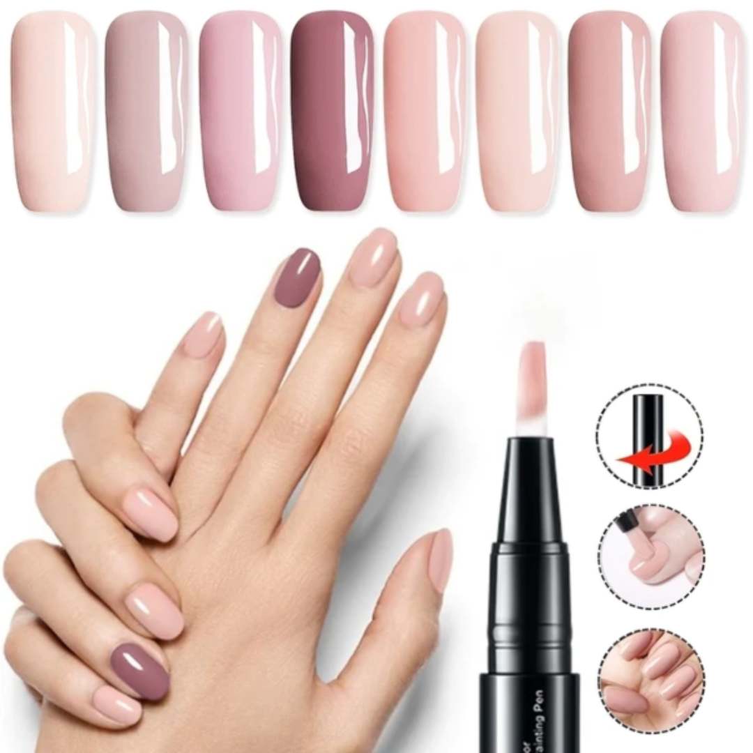 Gel Nail Art Pens Fast-Drying High-Pigment Formula for Precise Lines Ombre Gradients French Manicure Home Use 3-in-1 Polish