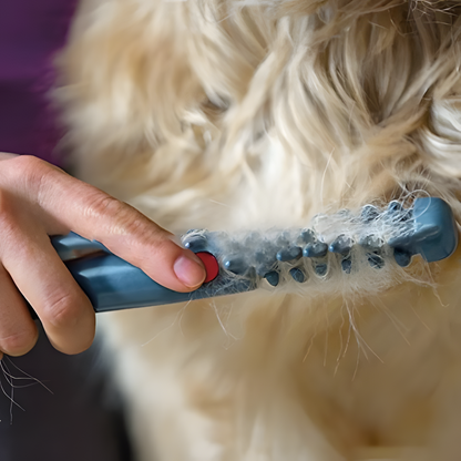 Pet Grooming Detangling Comb with Safe Trimming Blades for Cats & Dogs