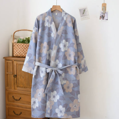 Natura Kimono Robe - Organic Cotton, Reversible Design for Ultimate Comfort