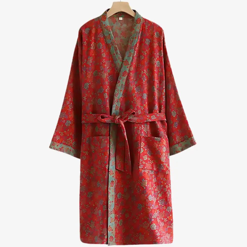 Natura Kimono Robe - Organic Cotton, Reversible Design for Ultimate Comfort