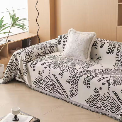 Naturals Sofa Cover - Microfiber, Artistic Botanical Design