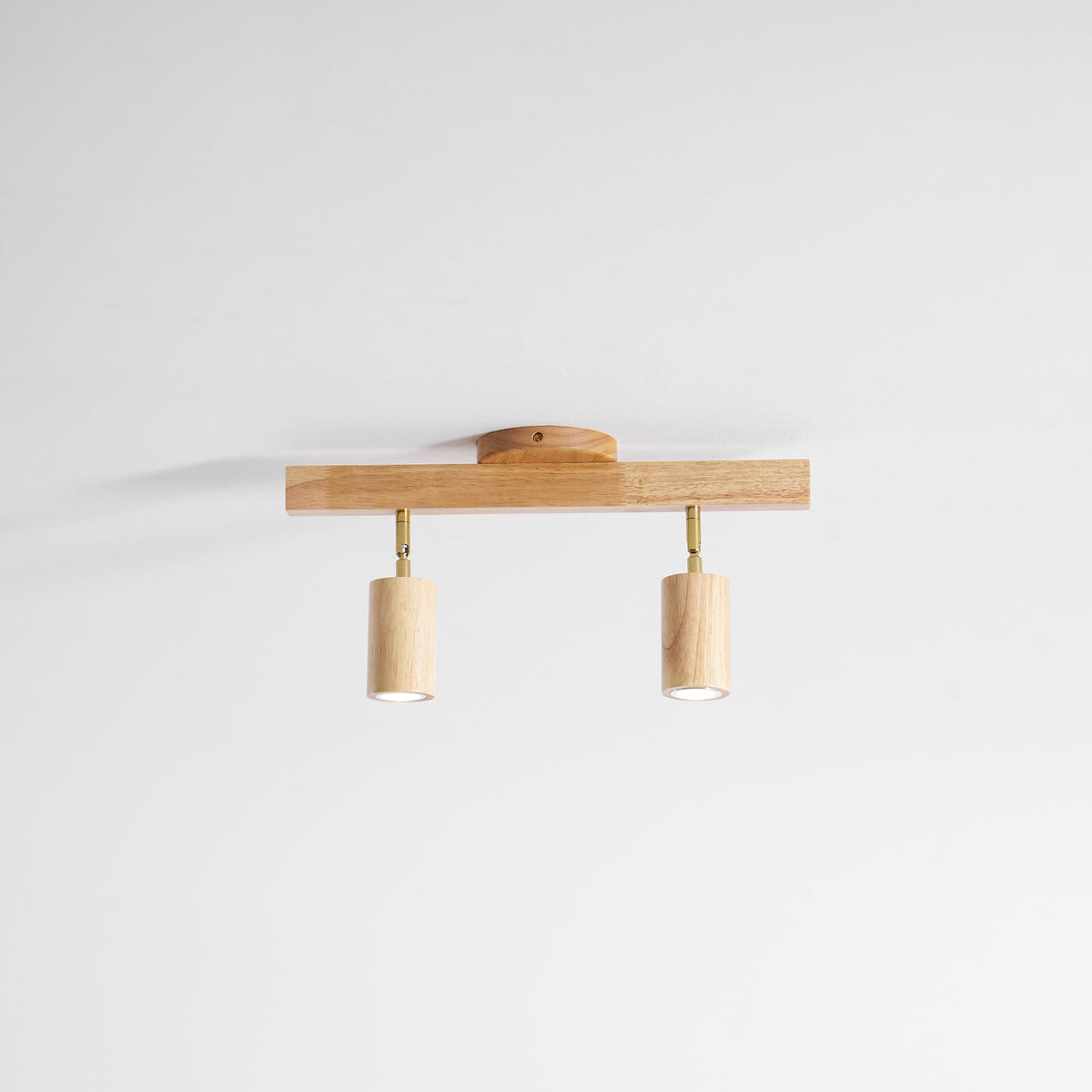Multi-Head Track Spotlight with Wooden Shades for Kitchen, Dining Room & Living Room | Adjustable LED Rail Fixture | Rustic Farmhouse Ceilin