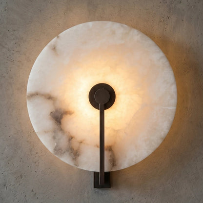 Aplique de pared LED de alabastro natural: diseño orgánico moderno, luz de pared con temperatura de color ajustable para sala de estar, dormitorio y pasillo