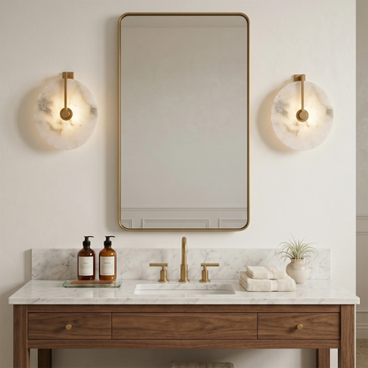 Aplique de pared LED de alabastro natural: diseño orgánico moderno, luz de pared con temperatura de color ajustable para sala de estar, dormitorio y pasillo