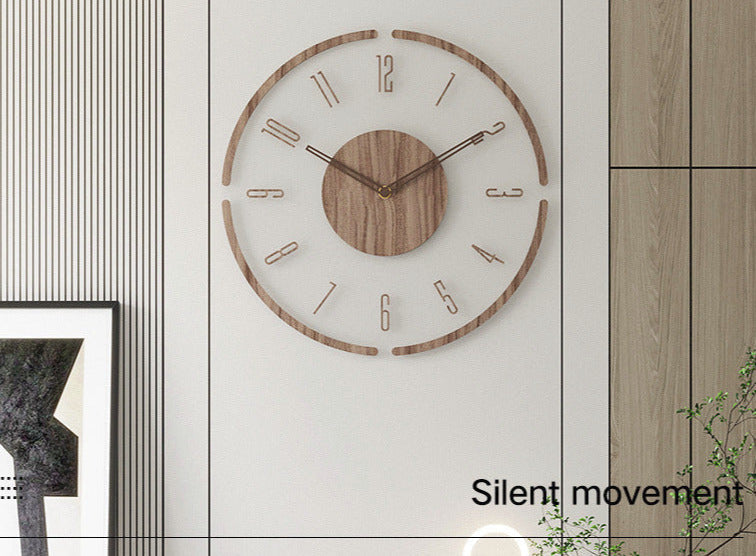 Natural Elegance | Modern Wall Clock with Silent Quartz Movement | Minimalist Decor for Tranquil Interiors