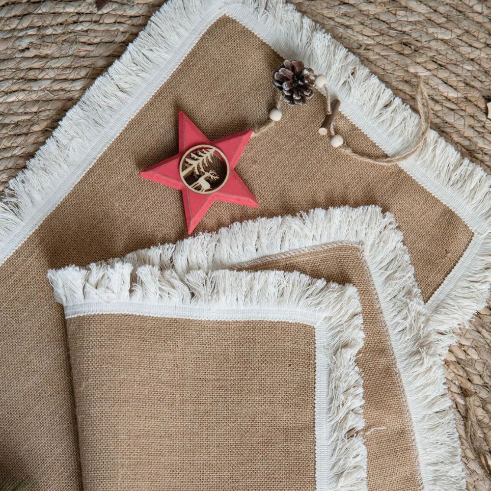 Natural Jute Table Runner – Rustic Bohemian Elegance for Dining and Events