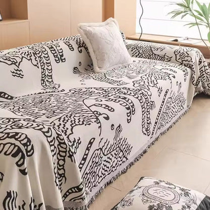 Naturals Sofa Cover - Microfiber, Artistic Botanical Design