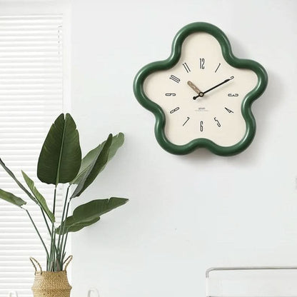 Nature's Touch | 3D Floral Wall Clock with Silent Pendulum | Eco-Friendly Design for Tranquil Spaces