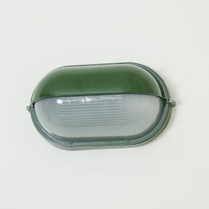 Aplique de pared industrial para exteriores con pantalla de vidrio estriado: lámpara resistente a la intemperie para porches, patios, entradas, puertas y jardines
