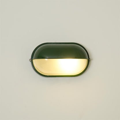 Aplique de pared industrial para exteriores con pantalla de vidrio estriado: lámpara resistente a la intemperie para porches, patios, entradas, puertas y jardines