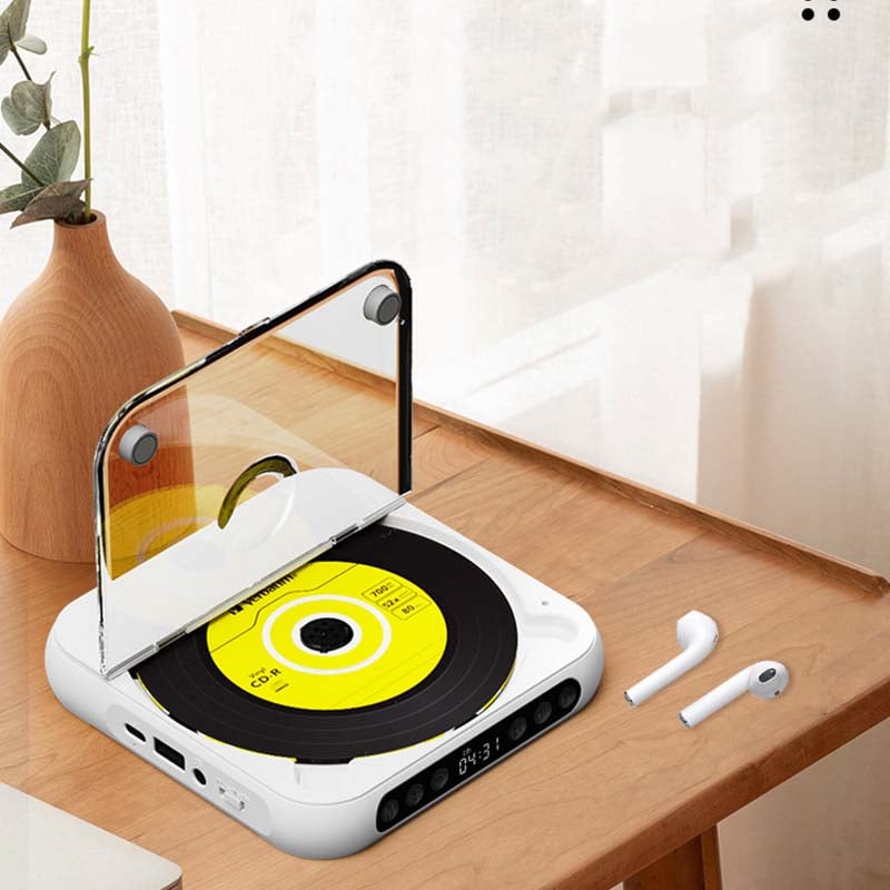 Portable CD Player with Bluetooth 5.3 Wireless Connectivity, USB-C Charging, Compact Lightweight Music Player for Headphones and Speakers, S