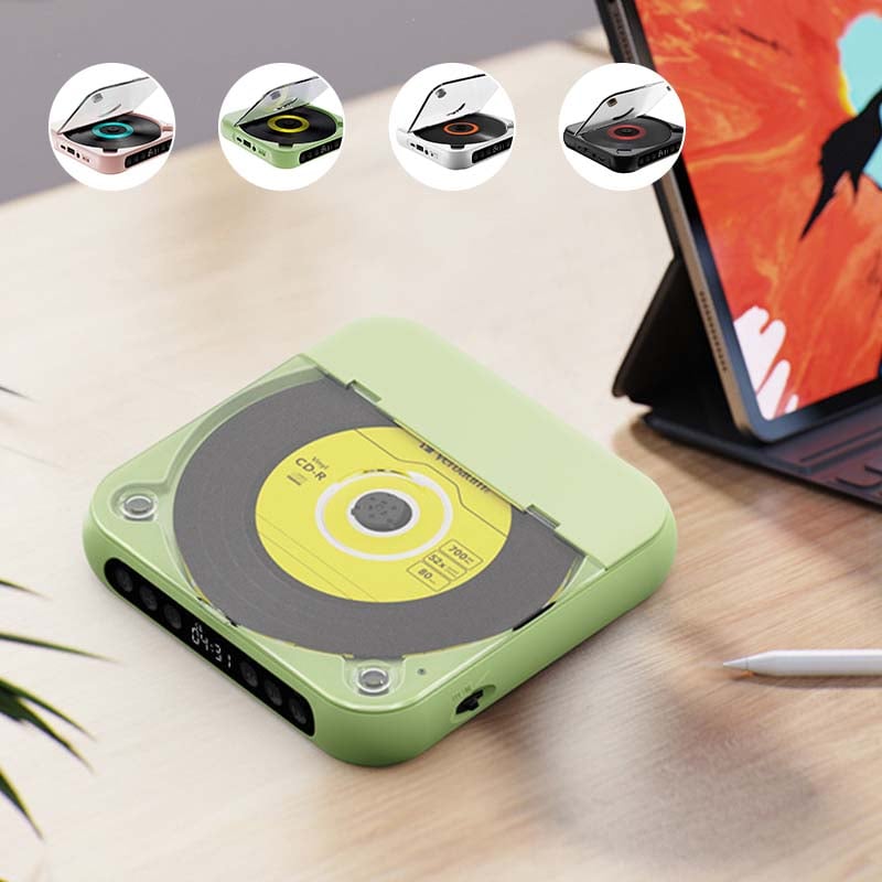 Portable CD Player with Bluetooth 5.3 Wireless Connectivity, USB-C Charging, Compact Lightweight Music Player for Headphones and Speakers, S