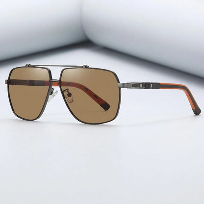 Polarized Aviator Sunglasses for Men UV400 Protection Metal Frame Blue Green Brown Black