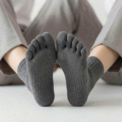 Low-Cut Toe Socks with Grip for Women & Men – Five-Toe Design, Non-Slip Liner Socks for Loafers, Flats & Sneakers