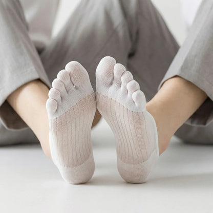 Low-Cut Toe Socks with Grip for Women & Men – Five-Toe Design, Non-Slip Liner Socks for Loafers, Flats & Sneakers
